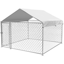 6.56ft Outdoor Dog Kennel, Chicken Dog Run Outdoor Fence with Waterproof Cover