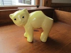 MCCOY SCARED STRETCHING ARCHED YELLOW CAT POTTERY PLANTER