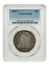 1829/7 50C PCGS XF40 - Capped Bust Half Dollar