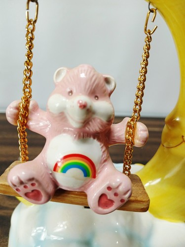Vtg 1980's American Greetings Care Bears Cheer Bear Swinging Music Box=Works! - Picture 2 of 14