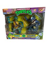 Playmates TMNT Leonardo vs Rocksteady Playset Figures & Accessories