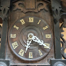 Antique Cuckoo Clock 1880/90 Railroad Style - For restoration parts not working