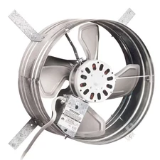 1020 CFM Silver Electric Powered Gable Mount Gable Louver Vent