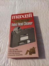 Maxell Premium Video Head Cleaner Wet Type VP-200 VHS Has CLEANING SOLUTION..