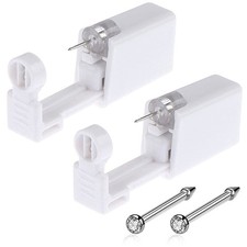 Nose Piercing Gun - 2 Pack Self Nose Piercing Kit Unit Disposable Nose Piercing