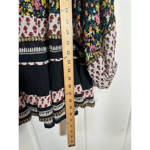 Free People Women’s Small Tunic Gardenia Floral Print V Neck Long Sleeve Boho - Picture 16 of 16