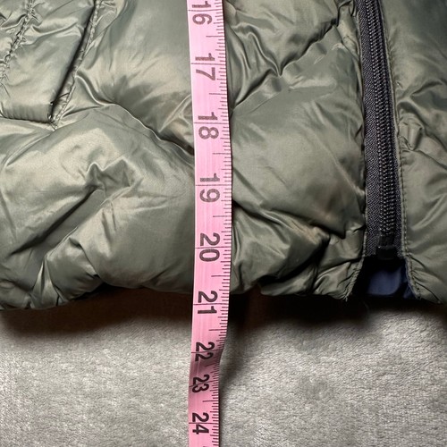 Zara Kids Puffer Zip Up Jacket Youth Size 9 Blue Green Reversible Hooded Coat - Picture 9 of 12