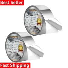 2PCS Heavy Duty Aluminum Foil Tape 2"x65ft - High Temp HVAC Insulation Solutions