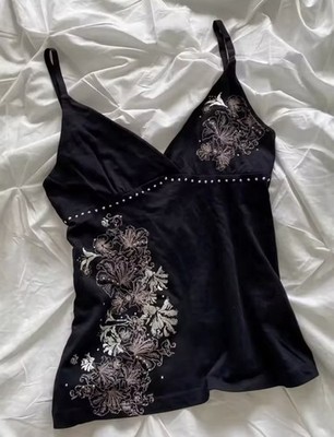 Women Coquette Fairycore Y2K Aesthetic Floral Cami Top Print Halter Tank