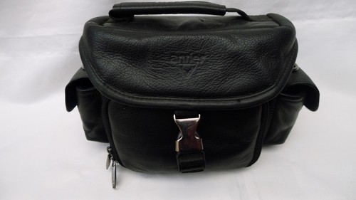 Bolso para cámara de cuero negro con correa para el hombro Antler - Imagen 8 de 11