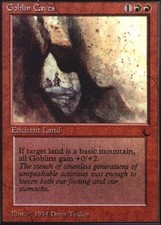 Light Play, English MTG Regular Goblin Caves The Dark Magic the Gathering