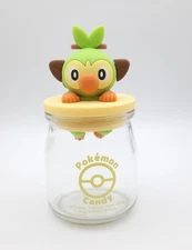Pokemon Grookey glass candy jar container figure 3" storage