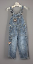 Vintage OshKosh BGosh Vestbak Blue Denim Jeans Overalls Parks Patch 36 Mo/3T