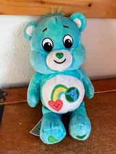 Basic Fun Aqua Blue & Green Plush 2021 Earth Day Love the Earth Planet Care Bear
