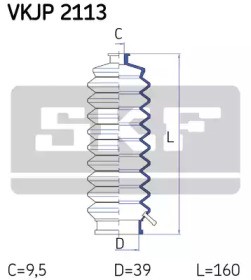 BELLOWS STEERING RACK BOOT PAIR SET SKF VKJP 2113 2PCS A FOR NISSAN X-TRAIL 2L - Picture 3 of 6