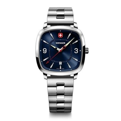 WENGER Vintage Sport Blau Edelstahl Uhrenarmband Gebraucht Aus Japan