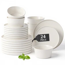 - Dinnerware Sets for 8/24-Piece Modern Stoneware Dish Set/Tableware – Dishwa...