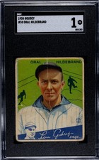 1934 Goudey (R320) #38 Oral Hildebrand - Set Break! SGC 1 RC