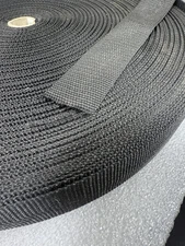5 YARDS 1.5" POLYPROPOLENE BLACK OUTDOOR GEAR BELTS COLLARS CRAFTS WEBBING STRAP
