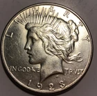 1923-S Peace Silver Dollar. BU. Superb! D119