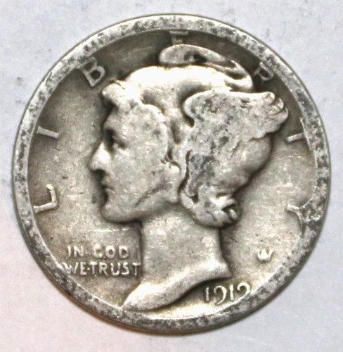 1919-D Mercury Dime - Very Good - #0402ED FREE SHIPPING