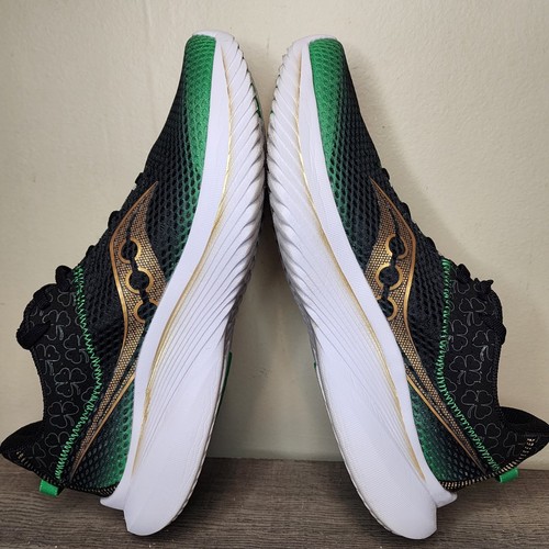Saucony Kinvara 14 Shoes Black Green Athletic Running Sneakers Mens Size 9.5 - Imagen 12 de 18