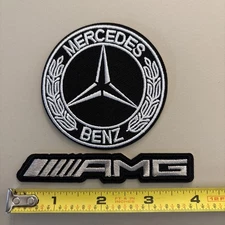 Mercedes Benz + AMG (Lot of 2 Iron on patch) Luxury/ Racing / Sports Car
