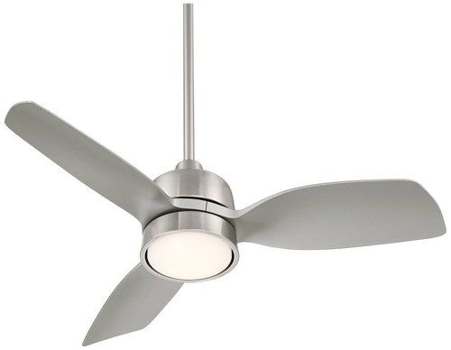 36" Casa Vieja Verdin Brushed Nickel LED Damp Ceiling Fan with Remote - Picture 6 of 7