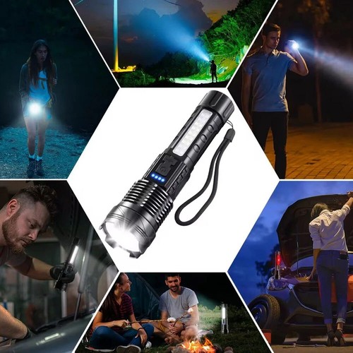Linterna LED súper brillante de 1-3 piezas potente antorcha recargable con zoom - Imagen 14 de 22