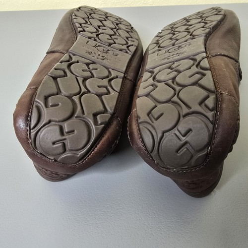 UGG Men's Ascot Matte Leather Sheepskin Comfort Slipper Moccasin Slip On 10M - Picture 8 of 12