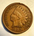 1903 Indian Head Penny VF scratch from private collection SEE MY OTHER COINS