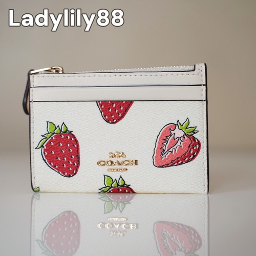 NWT Coach CAR17 CBL74 Mini Skinny Id Case Printed Coated Canva $88 - Picture 6 of 15