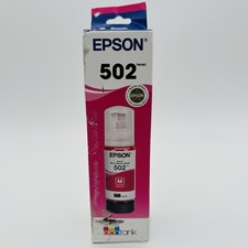 EPSON 502 Ink Bottle Exp 01/31 Single Pack 70ml each Magenta-Genuine Sealed 