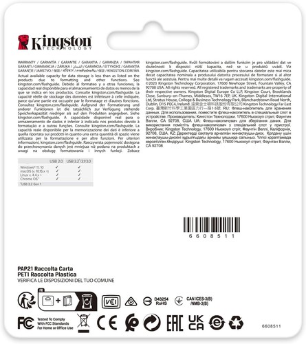 Kingston DataTraveler SE9 Gen 3- 256GB - 220MB/s read- Metal - USB 3.2 Gen 1 -Go - 第 3/5 張圖片