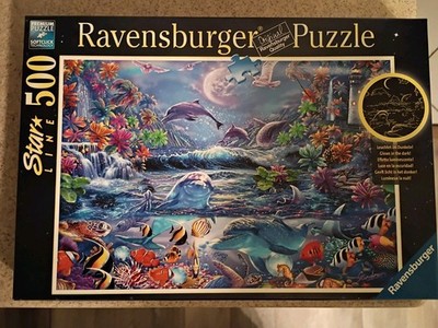 Ravensburger Glow in the Dark Jigsaw Puzzle, Star Line Magical Moonlight, 500 Pc