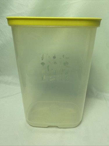 Tupperware FridgeSmart vertikaler Behälter ohne Einsatz 3,2 Liter Entlüftungslasche gelb - Bild 4 von 6