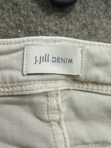 J Jill Denim Slim Ankle Pants Womens 20W Beige Authentic Fit Raw Hem Stretch - Picture 8 of 17