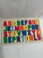 VINTAGE Fisher Price Magnetic Letters  Board Missing  L   Extra  T  GUC