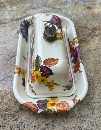 Mackenzie Childs White Flower Market Butter Box - Picture 7 of 14