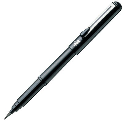 Pentel Fude Brush Japanese Calligraphy Pen with 2 cartridge Black Made in JAPAN