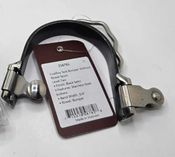 Metalab Cowboy Tack Bumper Without Rowel Spurs Level 2, 3/4" Band - Image 3 of 4