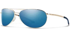 NEW Smith Serpico 2 Sunglasses-Gold-Blue Chromapop Polarized Lens