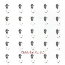 (25 Pack) The Best Unpainted 3mm Jigs from Diablo Bait Co.. Kick Ass Ice Fishing