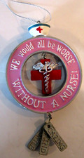 Nurse Christmas Tree Ornament Caring Kind Gentle "We Would All Be Worse Without"