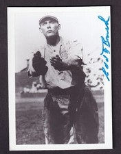 Edd Roush Autographed vintage 3x5 B/W Snap Shot Photo Beckett Authentic Pose 2