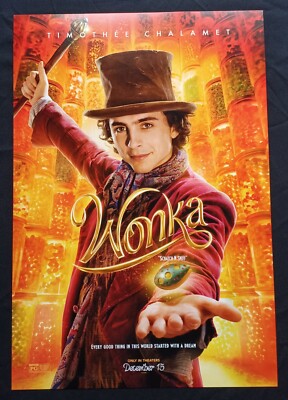 Wonka Movie Poster 2023 Timothee Chalamet Scratch And Sniff 19 X