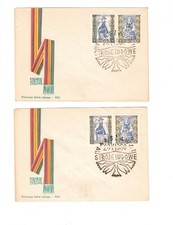 1960 Poland Scott 894-5 Perf and Imperf FDC Set of 2 Folk Costumes
