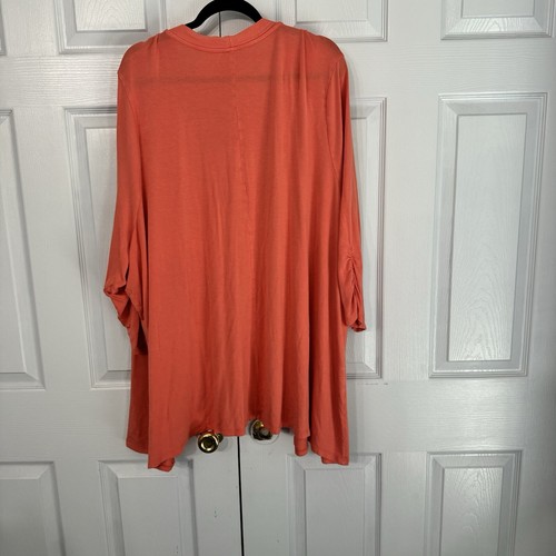 Lane Bryant Coral Wrap Cardigan Sweater - Size 34/36, 3/4 Length Sleeves, Cozy - Picture 2 of 7