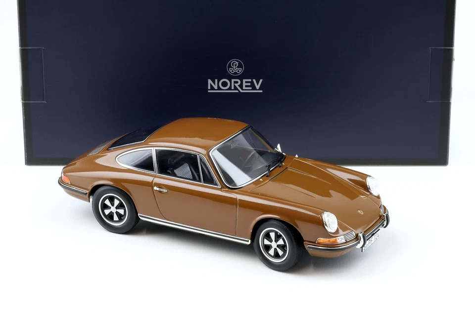 1:18 Norev Porsche 911 T Coupé 1969 Marrone - Limitato 400 Pz. - Immagine 2 di 4