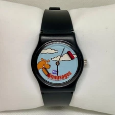 Snausages Promotional Vintage Watch Dog Treats 1990's animated dial 33mm running